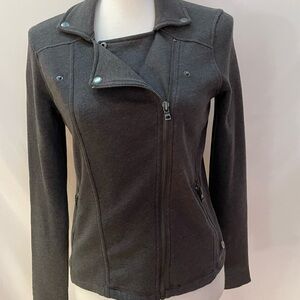 American Eagle Outfitters Charcoal Leather Jacket